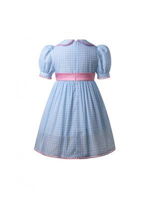 Girls Blue Gingham Doll Collar The Shining Twins Inspired Dress