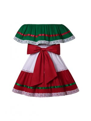 (Pre-order)Baby Girls Traditional Mexican Festival Dresses with Lace