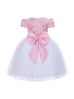 Girls Flower Feast Bow Party Dress