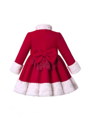 (USA ONLY)Autumn & Winter Girl Red Single-Breasted Coat