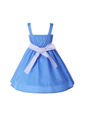 Halloween Cosplay Belle Blue Maid Dress 
