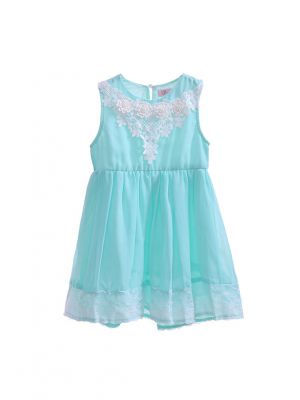 Summer Flower Chiffon Lace Wedding Dress