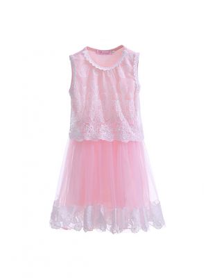 Light Pink Lace Dress Party Dress For Baby Girl