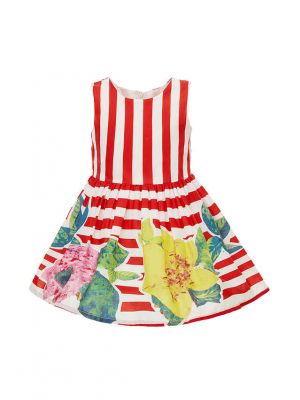 Summer Girls Striped Design Sleeveless Dress