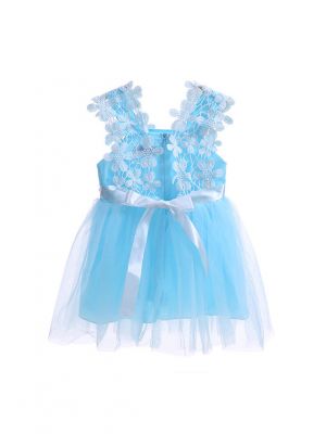 New Girl Blue Lace Tulle Princess Dress