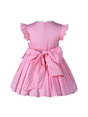(UK ONLY)Pink Dots Girl Dress